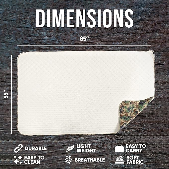 EverSnug Large Waterproof Outdoor Blanket - Extra Thick Premium Quilted Fleece, Waterproof & Windproof, Great for Camping, Picnics, Beaches, Stadiums, Dogs