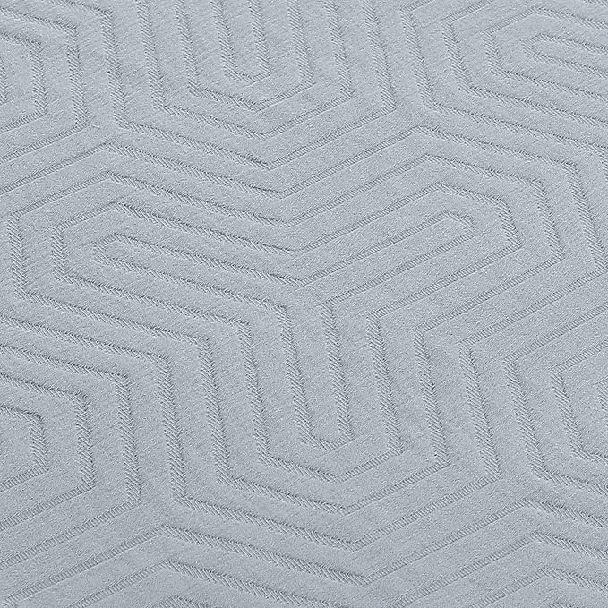 Threadmill Luxury Cotton Blankets for Queen Size Bed | All-Season 100% Cotton Queen Size Blanket | Aster Jacquard Cozy Lightweight, Soft Breathable Coverlet fits Full Size Bed, 90x92 | Scottish Grey