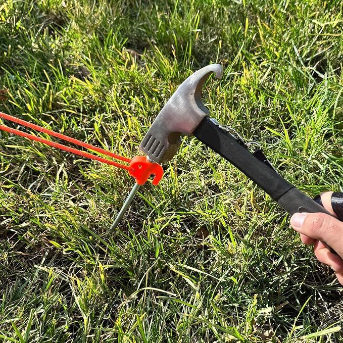 Tent Stakes, 20PCS Galvanized Ground Stake, 10 Inch Non-Rust Metal Tent Pegs Camping Tent Spikes Anchors for Outdoor Canopy, Yard Stakes for Garden, Hiking -Organge