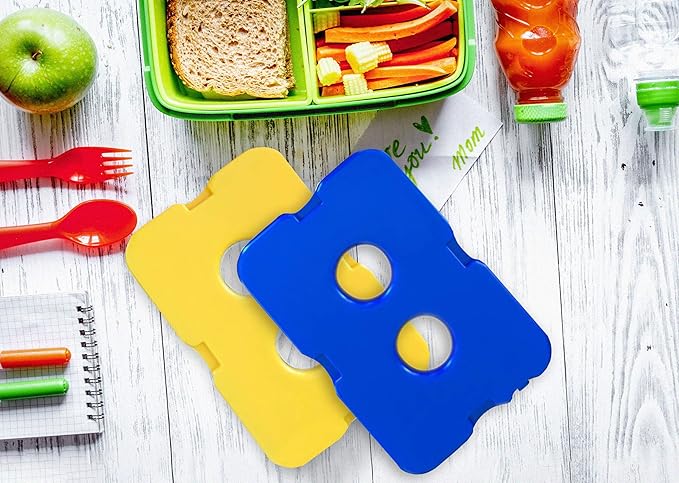 Healthy Packers Ice Packs for Lunch Boxes & Coolers - Original Cool Pack | Slim & Long-Lasting Reusable Ice Pack for Lunch Bags | Freezer Packs for Coolers (Set of 8)