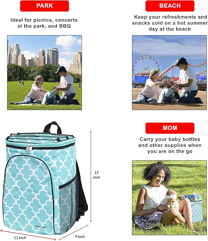 Ultra Compact Cooler Smart Cart Backpack