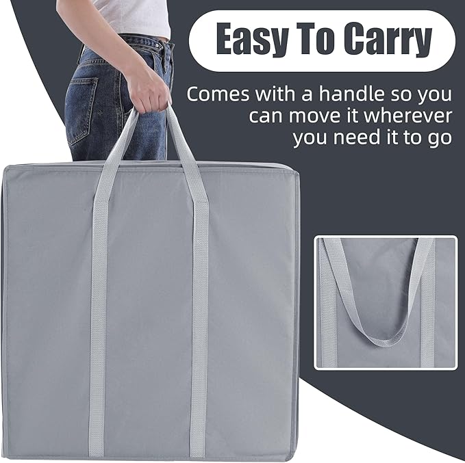 HOMBYS Tri Folding Memory Foam Camping Mattress for Outdoor Sleeping, Portable Waterproof Camping Pad Mat for Travel Truck Bed Tent