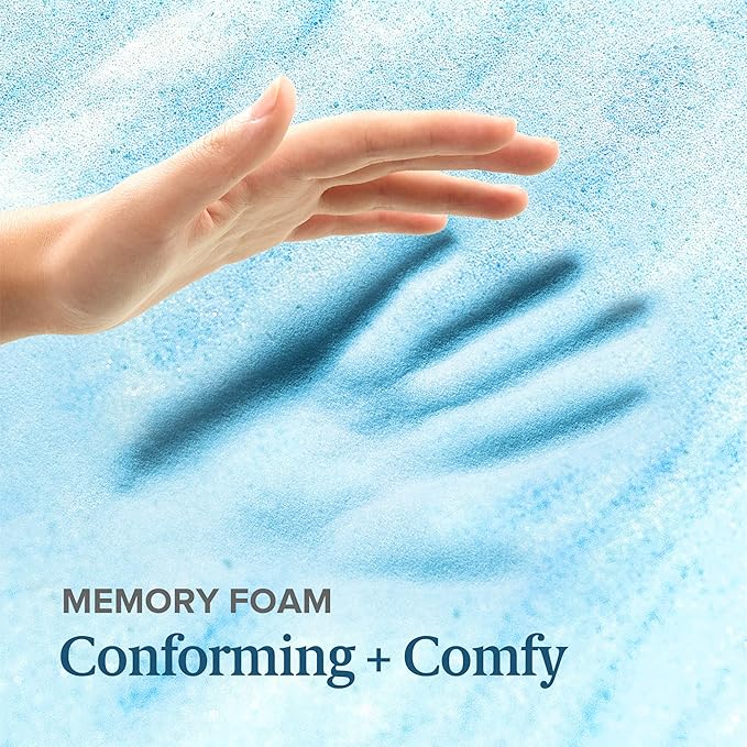 ZINUS 1.5 Inch Swirl Gel Cooling Memory Foam Mattress Topper, Cooling Airflow Design, CertiPUR-US Certified, Full