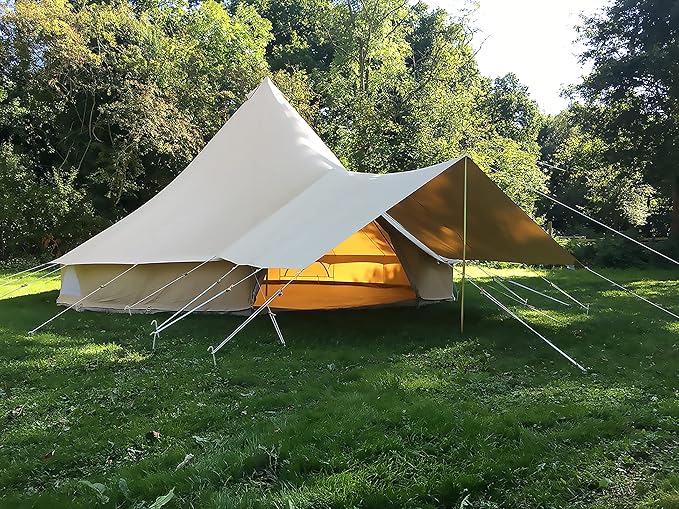 AAGUT Tent Stakes, Tent Stake Metal Garden Edging Fence Hooks Yard Camping Stake Heavy Duty Galvanized 9 Inch (9 Inch Tent Stakes KIT, 25)