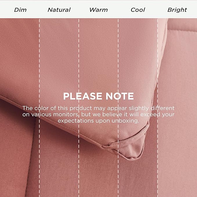 Bedsure Comforter Duvet Insert - Quilted Comforters Twin Size, All Season Duvet, GentleSoft Down Alternative Bedding, with 8 Tabs, Gifts for Women/Men, Dusty Pink, Twin 88 x 68 Inches