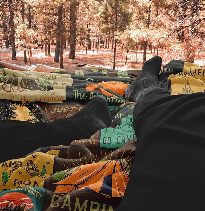 Camping Gifts for Men/Women, Best Gifts for Camping Lovers, Camping Blanket 60"x50"