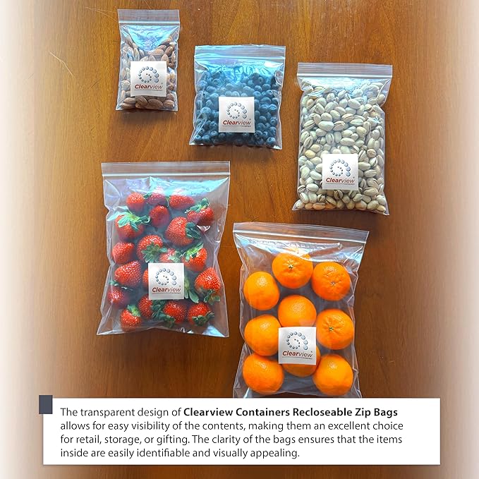 100-Pack 6" x 9" Reclosable Zip Bags – Durable & Convenient Storage Solution