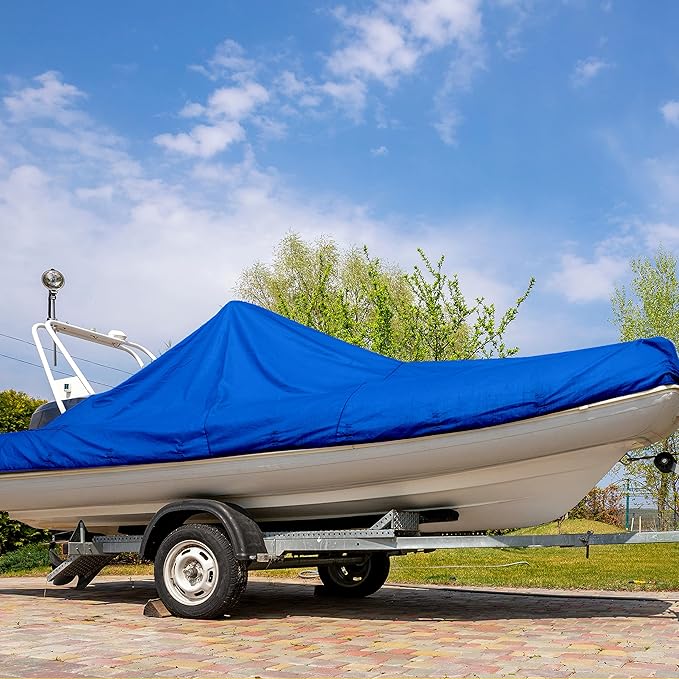 Multi-Purpose Large Tarp Waterproof Cover | Blue, 50' x 50' 5 Mil Thick | Rip Proof Tarps | Thick Weave Material, UV Resistant Great for Tarpaulin Canopy Tent, Boat, RV or Pool Cover