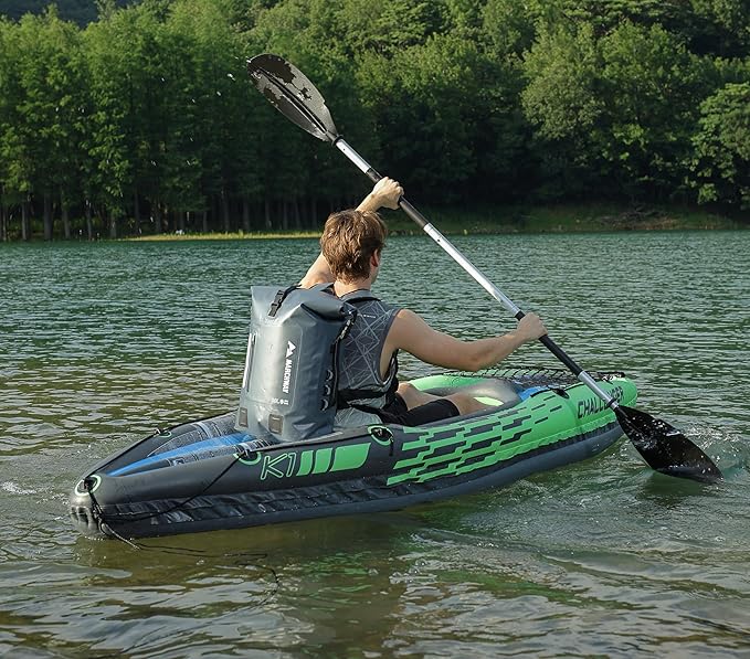 MARCHWAY Roll Top Waterproof Backpack, Floating Dry Bag 20L/30L/45L with Ergonomic Rectangular Base, Cushioned Back, Hip Strap for Hiking Camping Kayaking Travel (Grey, 30L)