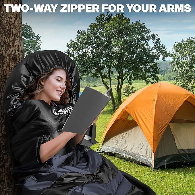 IFORREST Sleeping Bag - Single-Person Cold Weather Camping Sleep Bag for Adults and Teens - XXL 33in/ 40" - Extra-Wide & Warm for Big & Tall - All-Season Comfort