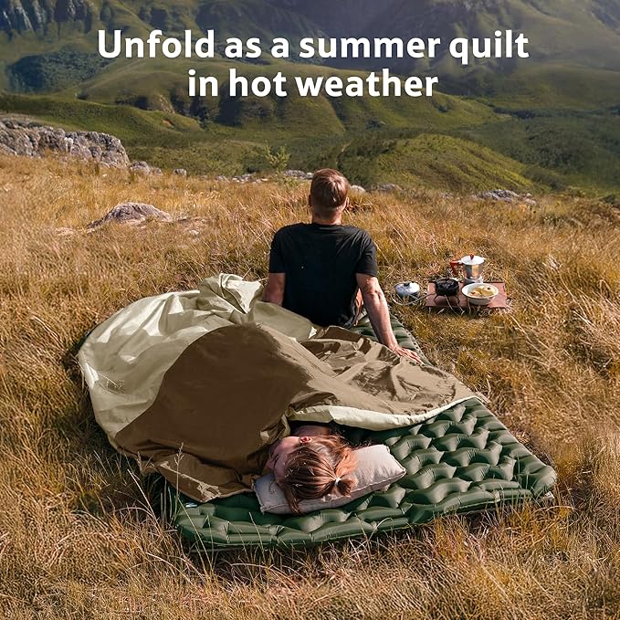 Naturehike Lightweight Compact Sleeping Bag, 59℉/32℉ Envelope Ultralight Backpacking Sleeping Bag Portable, Waterproof with Compression Sack for Cold&Warm, Camping, Traveling, Hiking