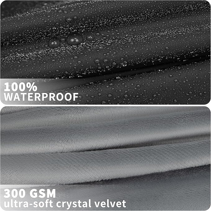 Large Camping Blanket, Hooded Stadium Blanket with Crystal Velvet Lining, Waterproof Windproof Warm Outdoor Blankets for Camping, Picnic, Stadium, Sports, Beach, Concerts (59"x 79")