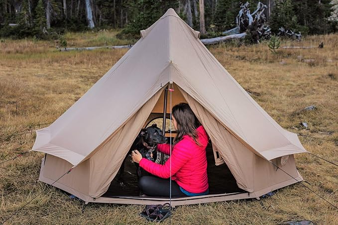 WHITEDUCK Regatta Canvas Bell Tent - w/StoveJack, Waterproof, 4 Season Luxury Camping and Glamping Yurt Tent Outdoor