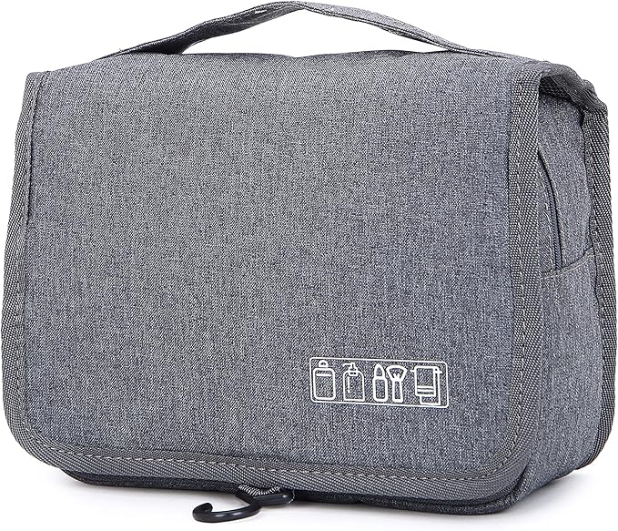 Sechunk Toiletry Bag Water-Resistant Makeup Cosmetic Bag Travel Organizer for Accessories Travel Bag with Hanging Hook