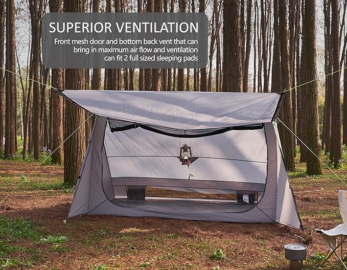 Sirius Two Ultralight Backpacking Tent, 2 Person Trekking Pole, Waterproof, Compact, Single Wall, Bushcraft Shelter for Camping, Hiking, Kayaking