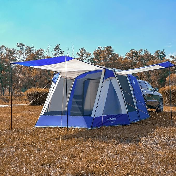 KingCamp SUV Tent, Instant 6-8 Person Waterproof & Windproof Tailgate Car Camping Tent with Movie Screen for Family Camping & Outdoor Adventures