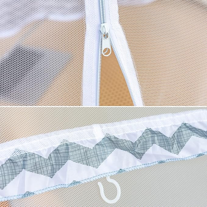 Instant Pop-Up Mosquito Net Tent for Bed | Full Enclosure Design with Ultra-Fine Mesh & Portable Foldable Frame | Indoor/Outdoor Camping, Travel Bed Canopy - Easy Setup & Pack up(Twin Size)
