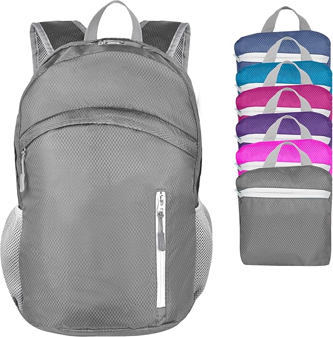 Waterproof Foldable Backpack Dry Storage Lightweight Daypack 35L Outdoor Backpack for Beach Men Women Grey
