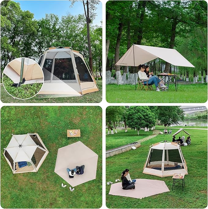 Eulant Waterproof Tent Footprint - 7.54ft X 8.53ft, Ideal for Camping, Hiking, Picnic & Backpacking