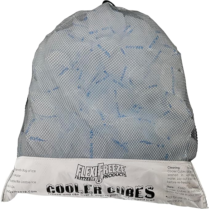 Cooler Cubes 8 lb Bag of Ice - Refreezable Reusable Ice Cubes