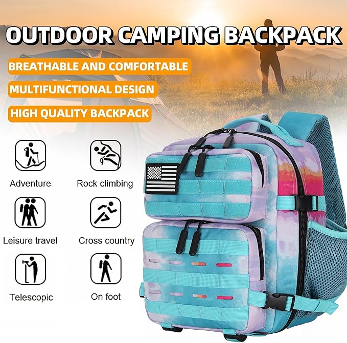9L Mini Tactical Backpack for Men and Women Tactical Backpack Small for Hiking Small Tactical Bag Fitness Pack