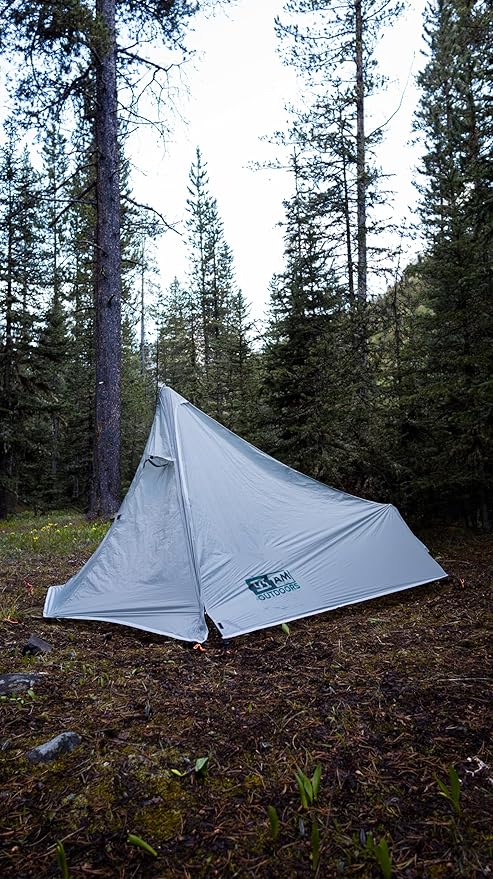 VIAM Outdoors | Floorless Shelters with Stove Jack | Lightweight Ultralight Backpacking Hiking Camping Hunting Fishing Shelter | with Guy Lines & Stakes
