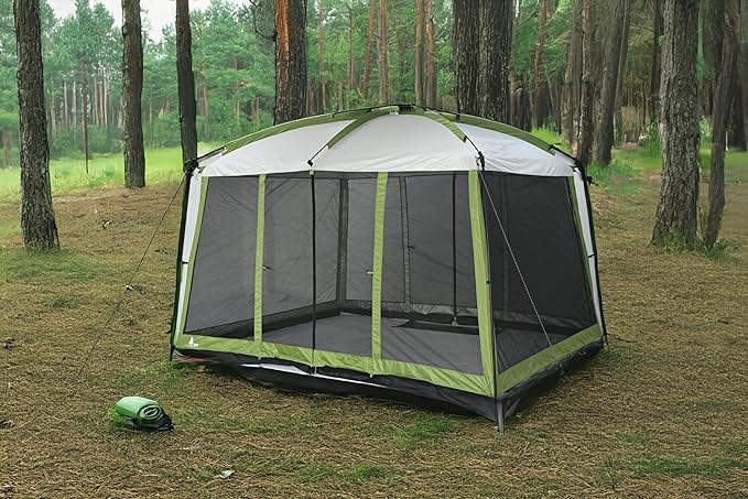 Screen House Tent, 11 x 9 x 80 inches, 3 Season Outdoor Shelter, Mesh Windows for Camping, Picnic, or Beach
