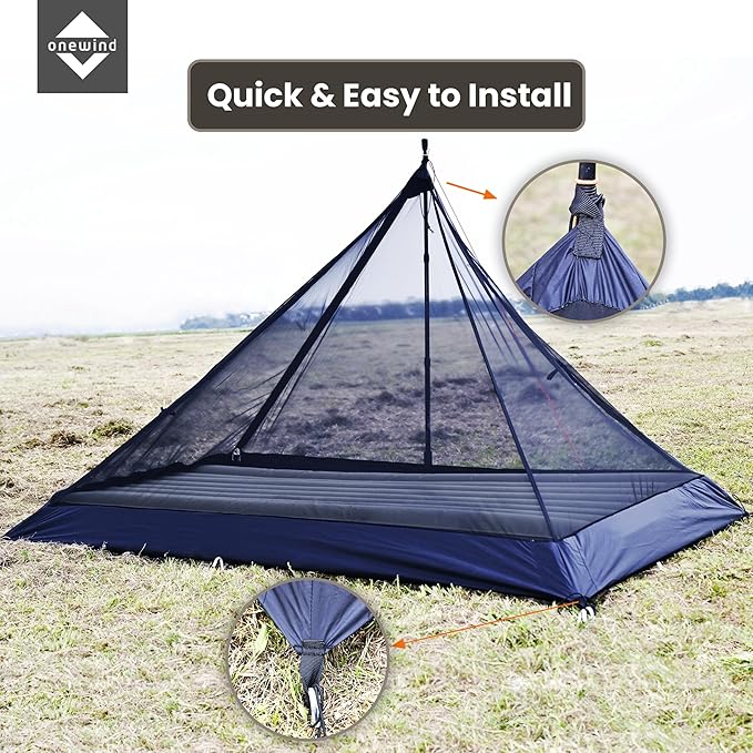Onewind Lightweight Poncho Shelter, Solitary Shelter Cape Silnylon Emergency Survival Shelter Ultralight Minimalist Shelter for Camping Hiking Backpacking Bug Out Bag