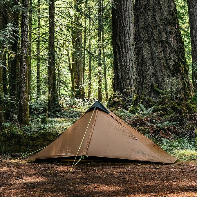 Night Cat Ultralight Tent 1 Person for Professional Backpacker Hiker 2 LBS Only Lanshan Backpacking Bivvy Ground Tent Heavy Rain Waterproof Trekking Pole Not Included