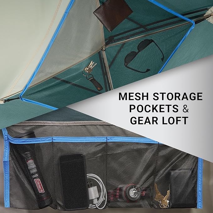 Coleman Skydome Tent with 5 Minute Setup, 2/4/6/8-Person Weatherproof Tent with Rainfly & Carry Bag, 20% More Headroom Than Traditional Canopies