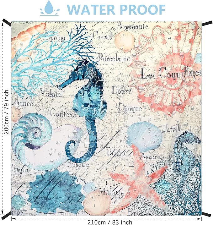 Beach Blanket, Sandproof Beach Mat, Waterproof Quick Drying Lightweight Outdoor Aztec Picnic Mat 79" X 83"/120"x108" for 2-8 Adults for Travel, Camping, Hiking