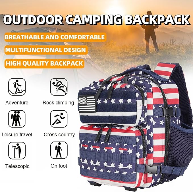 9L Mini Tactical Backpack for Men and Women Tactical Backpack Small for Hiking Small Tactical Bag Fitness Pack