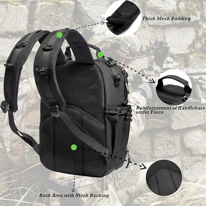 NICGID Tactical Military Backpack Daypack Molle Army Assault Pack Bug Out Bag Travel Fishing Hiking Trekking Rucksack