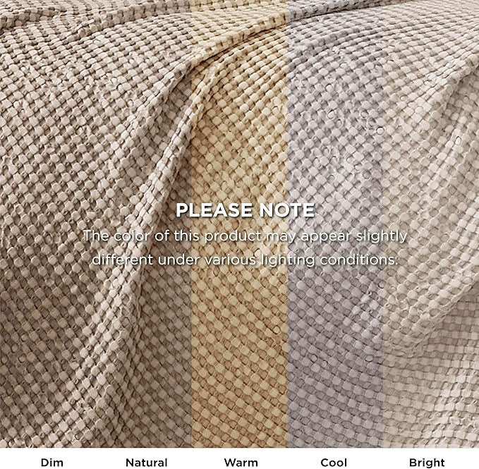 Bedsure Cooling Cotton Waffle Weave Throw Blanket - Lightweight Breathable Blanket of Rayon Derived from Bamboo for Hot Sleepers, Luxury Throws for Bed, Couch and Sofa, Taupe, 50x70 Inches
