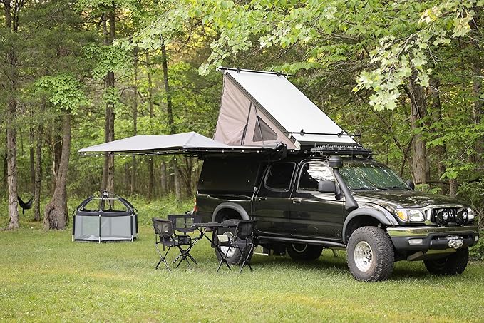 Tire Table Large Steel Camping Table for Camp, Travel, Tailgating, Overlanding and Outdoor Work | Easily Holds 75 Pounds | Fits 30" Tall Tires Up to 50" Tall Tires | 33.5" x 28" x 1.5"