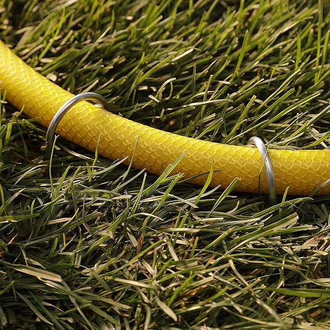 GardenMate Pack of 250 x 6''/150mm galvanised 2.9mm Thick Steel U Shaped Garden Securing Pegs