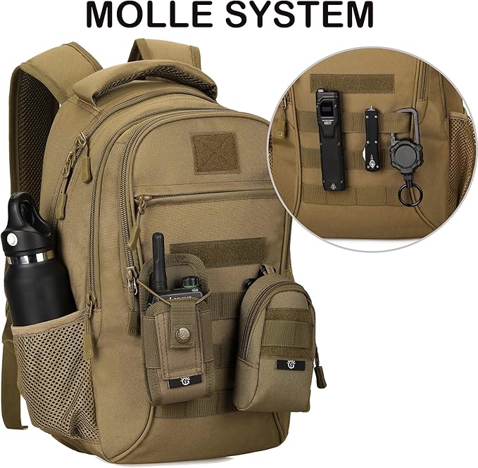 CREATOR Military Tactical Backpack for Men Mini Daypack Small Tactical Assault Bag for Hunting Camping Trekking