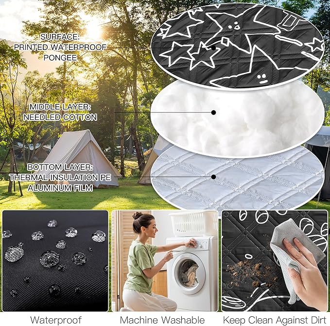 Graffiti Picnic Blanket, 79" x 79" Extra Large Outdoor Picnic Mat, Outdoor Blanket, Beach Blanket, Washable Foldable Portable Blanket for Park Grass/Beach/Camping/Concerts