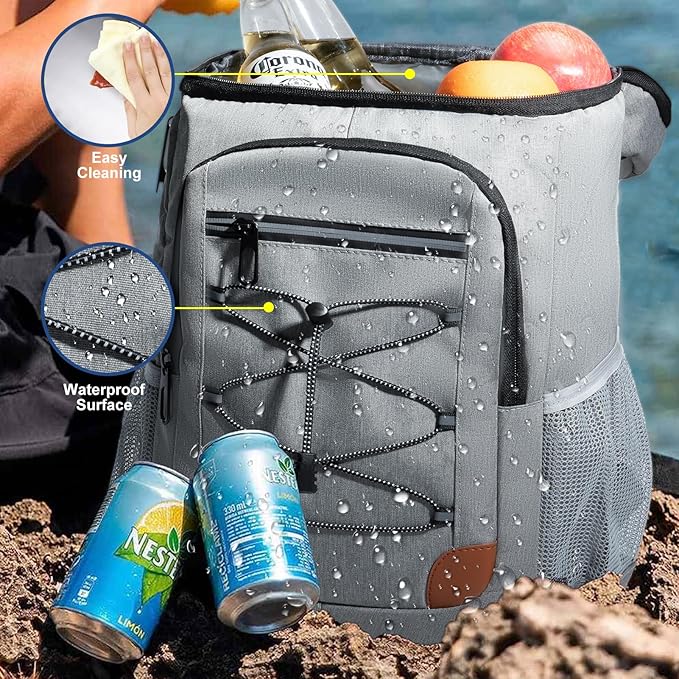Backpack Cooler Insulated Leak Proof for Men Women 36 Cans Soft Cooler Backpack Insulated Waterproof Large Capacity Coolers Bag Portable for Lunch Camping Travel Picnic Hiking