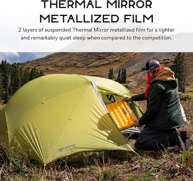 Nemo Tensor Ultralight Insulated Sleeping Pad (2022) | Insulated Camping Sleeping Pad with Quiet Support, Regular Wide