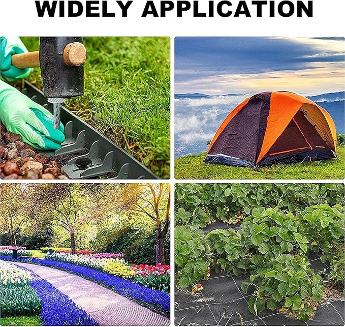 12 Inch Galvanized Landscape Stakes Metal Landscape Edging Anchoring Spikes, Landscape Anchoring Stake for Artificial Turf, Paver Edging, Weed Barrier, Tent, Camping, Carpentry (25)