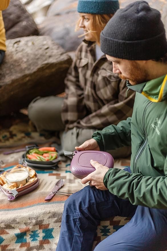 UCO Recycled ECO 5-Piece Camping Mess Kit with Bowl, Plate, Switch Spork Utensil Set