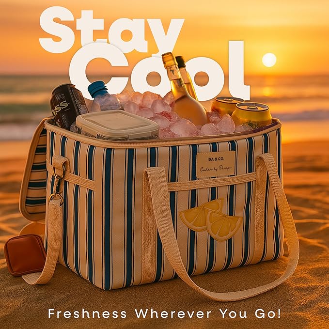 Premium Insulated Leakproof Cooler Bag – Soft-Sided 15L Portable Cooler for Beach, Picnic & Camping