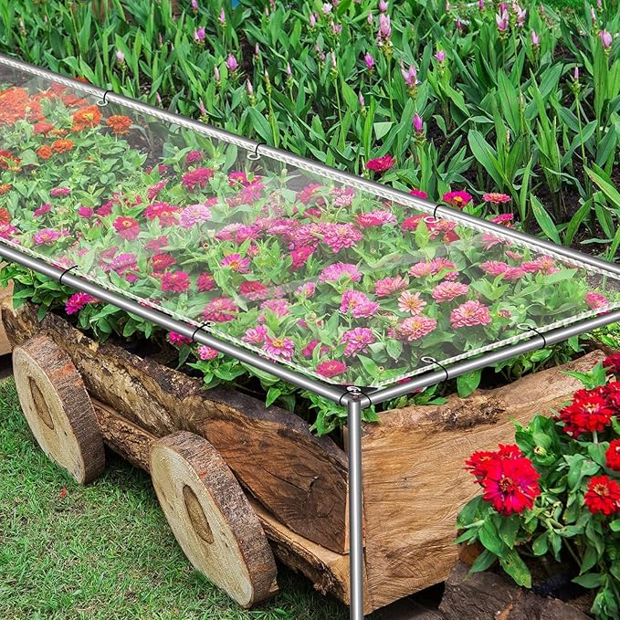 Clear Tarps Heavy Duty Waterproof, Transparent PVC Vinyl Tarpaulin with Grommets, Ropes, Reinforced Edge, Tear-Resistant, Anti-UV for Greenhouse, Patio, Garden, Porch, Pavilion, Outdoor
