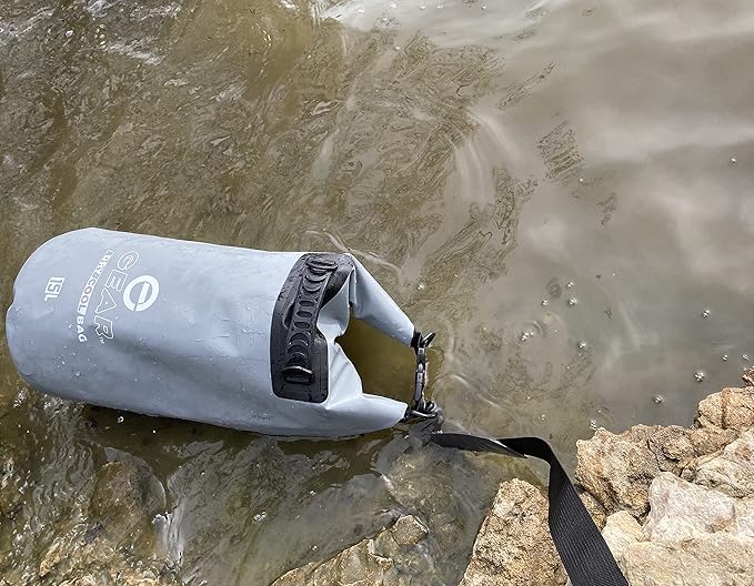 Enthusiast Gear Insulated Dry Bag Floating Cooler – 10L / 15L / 25L Roll Top, Leak Proof, Waterproof, Collapsible, with Padded Shoulder Strap - Perfect for Kayaking Fishing Beach