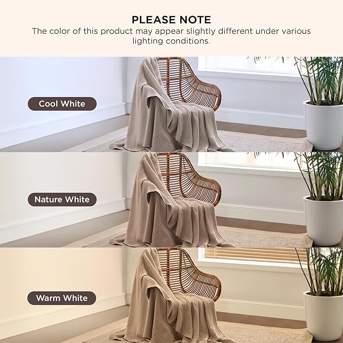 Bedsure Gentlesoft 100% Cotton Blanket Twin XL Size for College Dorm - Breathable and Soft, Waffle Weave Twin Blanket for Summer, Dorm Room Essentials, Taupe, 66x90 inches