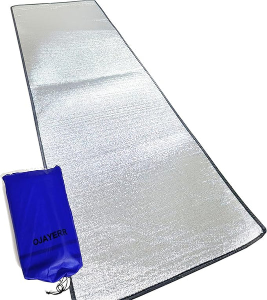 Camping Mat Foam Foil Blanket for Camping Foam Pad Insulating Foil Mat Sleeping Tent Pad Thermal Aluminum Camping mat for Reflecting Heat, 78 x 39 inches
