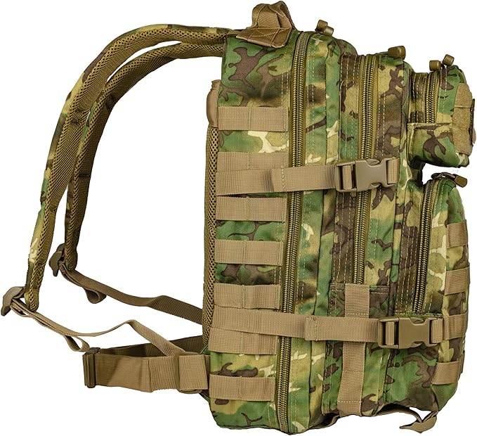 Mil-Tec MOLLE Tactical Assault Backpack, 36 Litre, Arid Woodland, Large