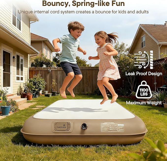Camping Air Mattress Sleep Cloud Twin with Built in Pump No Air Leak 2 Mins Upgraded Inflatable Mattress Adjustable Firmness 8'' Blow up Mattress Support 1100LBS Portable Home Guests Camping Travel