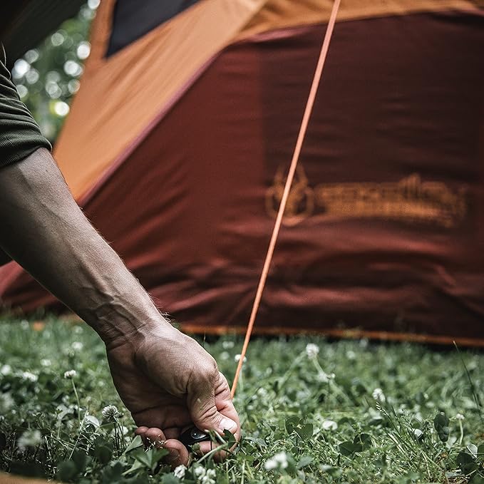 Gazelle Tents™ 12-Pack All-Terrain Stakes, 12 Serated Tip Stakes, 4 Guy-Lines, Carry Bag, GA100